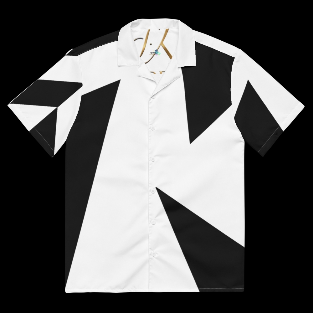 Casual Black and White Button Down Shirt